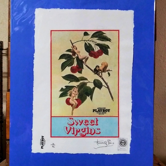 Sweet Virgins PLAYBOY Print Signed Fairchild Paris - Picture 9 of 12